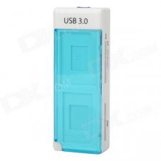 High Speed USB 3.0 MS / SD / M2 / Micro SD Card Reader - White + Translucent Blue High Speed USB 3.0 MS / SD / M2 / Micro SD Card Reader - White + Translucent Blue