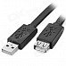 USB 2.0 Male to Female Extension Flat Cable - Black (150cm) USB 2.0 Male to Female Extension Flat Cable - Black (150cm)