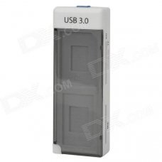 High Speed USB 3.0 MS / SD / M2 / Micro SD Card Reader - White + Translucent Grey High Speed USB 3.0 MS / SD / M2 / Micro SD Card Reader - White + Translucent Grey
