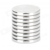 12.5 x 1.5mm Round Shape NdFeB Magnet - Silver (9 PCS)