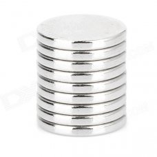 12.5 x 1.5mm Round Shape NdFeB Magnet - Silver (9 PCS)