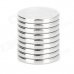 12.5 x 1.5mm Round Shape NdFeB Magnet - Silver (9 PCS)