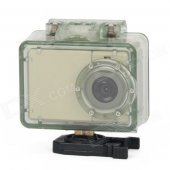 AT81 Waterproof 1.5" TFT 5.0 MP CMOS Sport Camcorder w/ 4 x IR LED + 4X Digital Zoom - Champagne