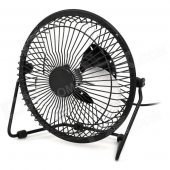 Loleng-819 Convenient 360 Degree Revolving USB Powered Mini Fan - Black + Silver