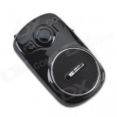 SAST T50 Sun Visor Mount Car Bluetooth V3.0 Handsfree Speaker + Car Charger - Black