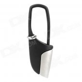 Creative Knife Blade Style Soft Plastic + Zinc Alloy Keychain - Black + Silver