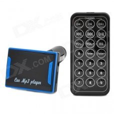 CQ-004 1.5" LED Car FM Transmitter / MP3 Player w/ TF / SD / USB + Remote Controller - Black + Blue CQ-004 1.5" LED Car FM Transmitter / MP3 Player w/ TF / SD / USB + Remote Controller - Black + Blue