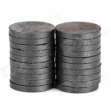 22 x 2.7mm Round Ferrite Magnet - Black (20 PCS)