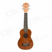 54CM White-edge Wooden Ukulele - Brown