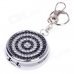 Portable Shining Rhinestone Stainless Steel Spring Lid Ashtray w/ Keyring - Silver + Black Portable Shining Rhinestone Stainless Steel Spring Lid Ashtray w/ Keyring - Silver + Black