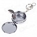 Portable Shining Rhinestone Stainless Steel Spring Lid Ashtray w/ Keyring - Silver + Black Portable Shining Rhinestone Stainless Steel Spring Lid Ashtray w/ Keyring - Silver + Black