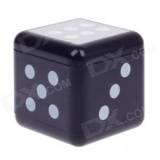 Plastic Dice Style Rotary Top Ashtray - Silver + Black + White Plastic Dice Style Rotary Top Ashtray - Silver + Black + White