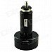 2-in-1 Car USB Charger / Car Battery Voltage Meter - Black (12~24V) 2-in-1 Car USB Charger / Car Battery Voltage Meter - Black (12~24V)