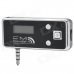 Rechargeable 0.7'' LCD Display FM Transmitter w/ 3.5mm Plug - Black + Silver Rechargeable 0.7'' LCD Display FM Transmitter w/ 3.5mm Plug - Black + Silver