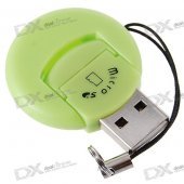 MicroSD TransFlash TF SD/SDHC USB 2.0 Card Reader Keychain