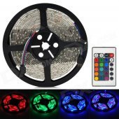 Waterproof 300-3528 SMD LED RGB Flexible Strip w/ 24-Key Controller (12V 5m)