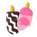 10040012 Creative Popsicle Style Refrigerator Magnetic Sticker - Brown + Pink + White