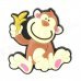 10040015 Creative Monkey Style Refrigerator Magnetic Sticker - Brown + Light Yellow + Black