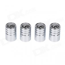 Replacement Stainless steel Car Tire Valve Caps - Silver + Black (4 PCS) Replacement Stainless steel Car Tire Valve Caps - Silver + Black (4 PCS)