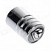Replacement Stainless steel Car Tire Valve Caps - Silver + Black (4 PCS) Replacement Stainless steel Car Tire Valve Caps - Silver + Black (4 PCS)