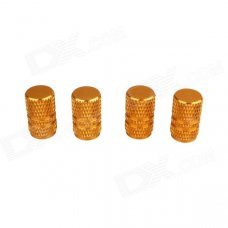 Universal Fashionable Aluminum Alloy Car Tire Valve Caps - Golden (4 PCS) Universal Fashionable Aluminum Alloy Car Tire Valve Caps - Golden (4 PCS)
