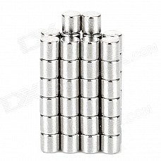 DIY 3x3mm NdFeB Magnet Cylinder - Silver (50 PCS)