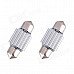 Festoon 31mm 3W 240lm 6 x SMD 5630 LED White Light Decoding Car Reading Lamp Dome Bulb (12V / 2 PCS) Festoon 31mm 3W 240lm 6 x SMD 5630 LED White Light Decoding Car Reading Lamp Dome Bulb (12V / 2 PCS)