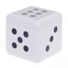 Plastic Dice Style Rotary Top Ashtray - Silver + Black + White Plastic Dice Style Rotary Top Ashtray - Silver + Black + White