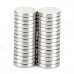 6 x 1mm Round N33 NdFeB Magnet - Silver (30 PCS)