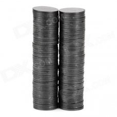 20 x 1.5mm Round Ferrite Magnet - Black (100 PCS)