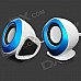 XiaoKe S81 USB 2.0 Wired 2.1-Channel Bass Speaker Set for Computer - Blue + White + Silver XiaoKe S81 USB 2.0 Wired 2.1-Channel Bass Speaker Set for Computer - Blue + White + Silver