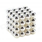 CHEERLINK ZD-64 5mm Neodymium Iron DIY Educational Toys Set - Silver (64 PCS)