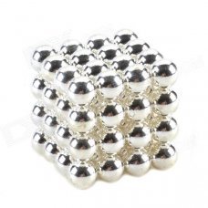 CHEERLINK ZD-64 5mm Neodymium Iron DIY Educational Toys Set - Silver (64 PCS)