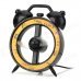 Alarm Clock Style USB Powered 2-Blade Fan - Black + Yellow