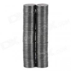 Round Shaped Ferrite Magnets Plates for DIY - Black (12 x 1.5mm / 80 PCS)