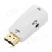 HDMI Male to VGA Female + Audio Jack Adapter - White + Golden