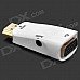 HDMI Male to VGA Female + Audio Jack Adapter - White + Golden