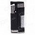 ELEGANT 806 Fashionable Business Windproof Blue Flame Butane Lighter - Black + Silver ELEGANT 806 Fashionable Business Windproof Blue Flame Butane Lighter - Black + Silver