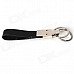 Calmoon 004 High Quality Dual-Ring Detachable Keychain Keyring - Black + Silver Calmoon 004 High Quality Dual-Ring Detachable Keychain Keyring - Black + Silver