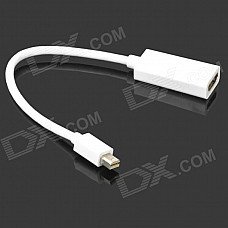 Mini Display Port Male to HDMI Female Adapter Cable for MacBook - White Mini Display Port Male to HDMI Female Adapter Cable for MacBook - White