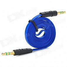 YB-35 3.5mm Jack Male to Male Shielded Flat Audio Cable - Blue + Black (102cm) YB-35 3.5mm Jack Male to Male Shielded Flat Audio Cable - Blue + Black (102cm)