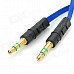 YB-35 3.5mm Jack Male to Male Shielded Flat Audio Cable - Blue + Black (102cm) YB-35 3.5mm Jack Male to Male Shielded Flat Audio Cable - Blue + Black (102cm)