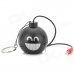 Novel Mini Smiling Emoji Pattern Grenade Style 2-CH Portable Rechargeable Speaker - Black + Silver Novel Mini Smiling Emoji Pattern Grenade Style 2-CH Portable Rechargeable Speaker - Black + Silver