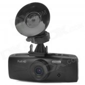 2.7" TFT 5.0MP CMOS HD 1080P Wide Angle Car DVR Camcorder w/ 2-LED / G-Sensor / TF - Black