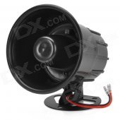 666 12V Car / Motorcycle Siren w/ 6 Different Sounds - Black