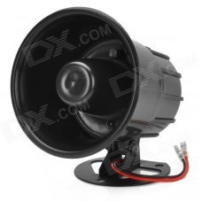 666 12V Car / Motorcycle Siren w/ 6 Different Sounds - Black 666 12V Car / Motorcycle Siren w/ 6 Different Sounds - Black