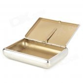Portable Stainless Steel Tobacco Storage Box - Silver + Golden