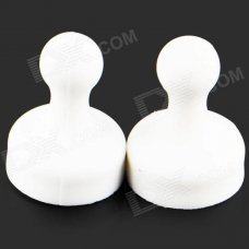 25 x 19mm Magic NdFeB Magnetic Beads - White (2 PCS)