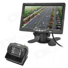 7" TFT CMOS Wide Angle Truck Rearview Camera Monitor w/ Night Vision - Black 7" TFT CMOS Wide Angle Truck Rearview Camera Monitor w/ Night Vision - Black