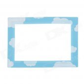 Cloud Pattern Glue Type Magic Photo Frame - Blue + White